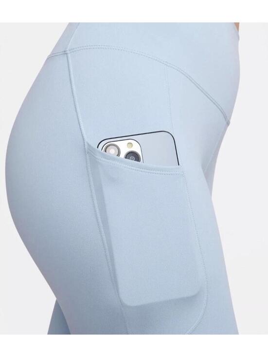 Nike Pants - $45 NIKE Women's One Blue  High-Waisted 8" Pockets Biker Shorts FZ6758-440 Sz L